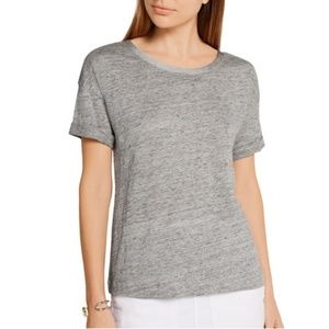 Frame Gray Slub Linen Tee Short Sleeve XS